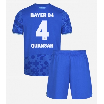 Billige Fotballdrakt Bayer Leverkusen Jarell Quansah #4 Replika Tredjedraktsett Barn 2025-26 Kortermet (med bukser)